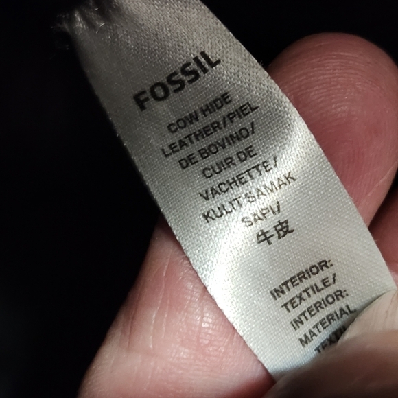 Fossil Tara Womens Leather Crossbody Purse Handbag in Brown/Black Colorblock - Picture 8 of 8